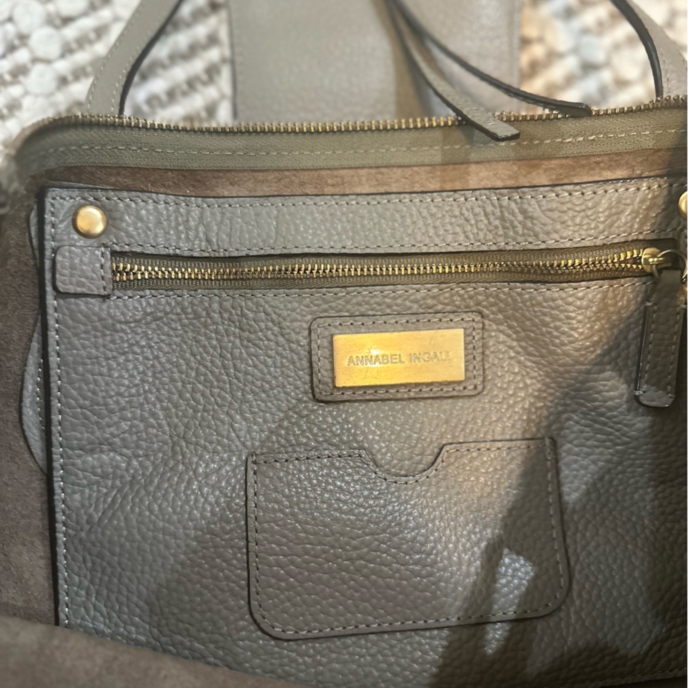 ANNABEL INGALL Beautiful Gray Leather Purse - Picture 8 of 8